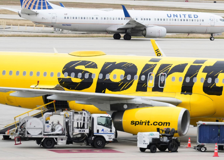Spirit Airlines boardiing in Houston